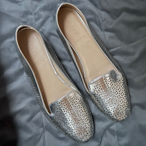 J. CREW Silver Metallic Flats - Picture 6 of 7